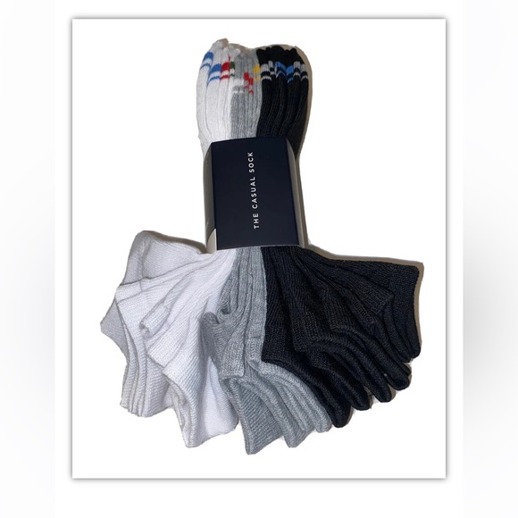 Ben Sherman Low Cut Socks 10 Pairs Men 6-12 White Gray Black w/ Foot Logo NEW$28 - Picture 8 of 10